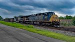 CSX 433 leads the empties on 1 track.